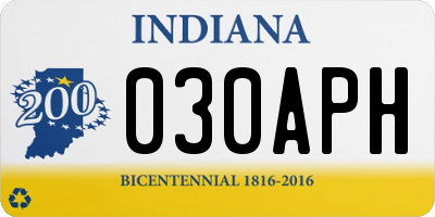 IN license plate 030APH