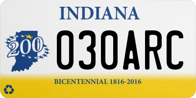 IN license plate 030ARC
