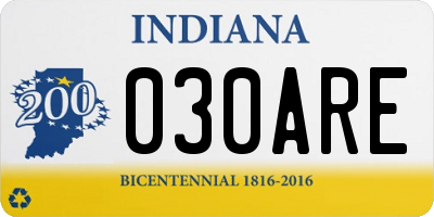 IN license plate 030ARE
