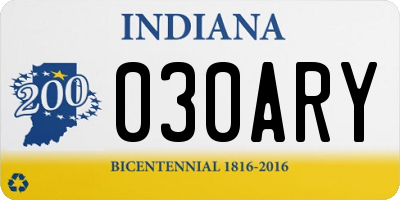 IN license plate 030ARY