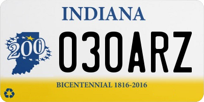 IN license plate 030ARZ