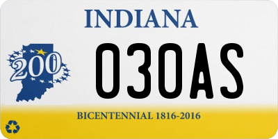 IN license plate 030AS