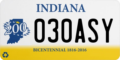 IN license plate 030ASY