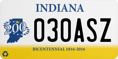 IN license plate 030ASZ