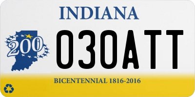 IN license plate 030ATT