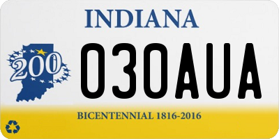 IN license plate 030AUA