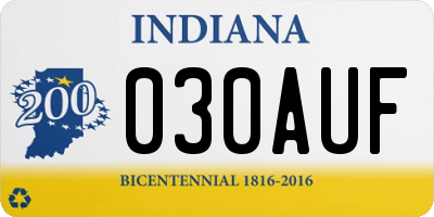 IN license plate 030AUF