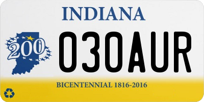 IN license plate 030AUR