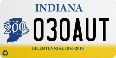 IN license plate 030AUT