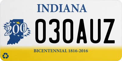 IN license plate 030AUZ