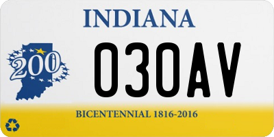 IN license plate 030AV