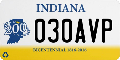IN license plate 030AVP