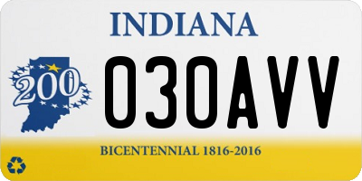 IN license plate 030AVV