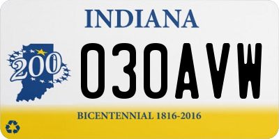 IN license plate 030AVW