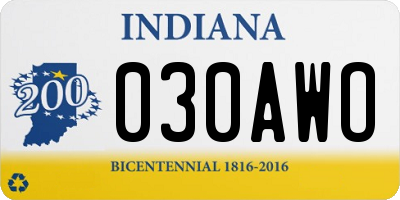 IN license plate 030AWO