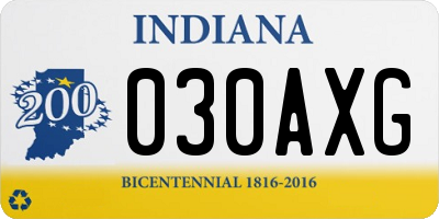 IN license plate 030AXG