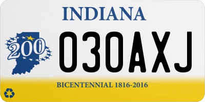 IN license plate 030AXJ