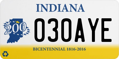IN license plate 030AYE