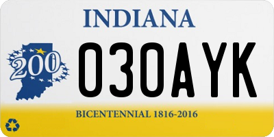 IN license plate 030AYK