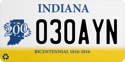 IN license plate 030AYN