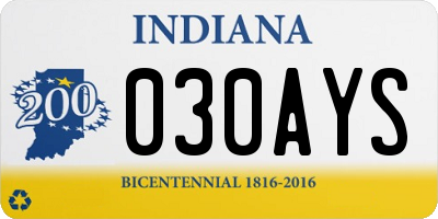 IN license plate 030AYS