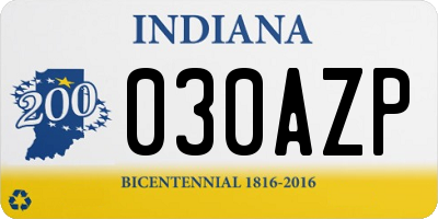 IN license plate 030AZP