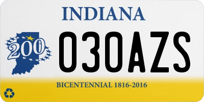 IN license plate 030AZS