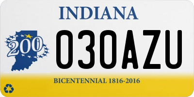 IN license plate 030AZU