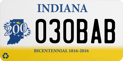 IN license plate 030BAB