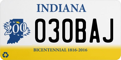 IN license plate 030BAJ