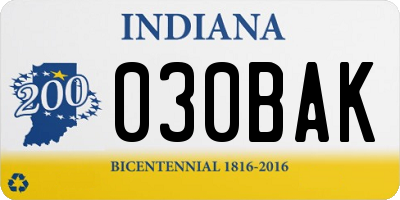 IN license plate 030BAK