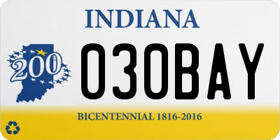 IN license plate 030BAY