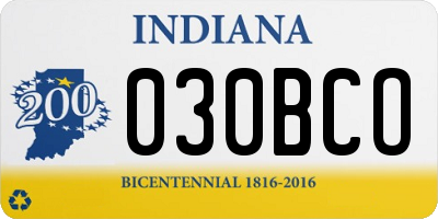 IN license plate 030BCO