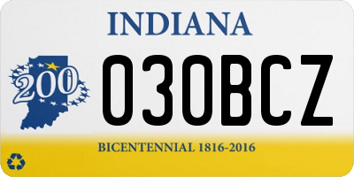 IN license plate 030BCZ