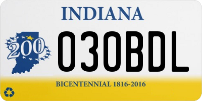 IN license plate 030BDL
