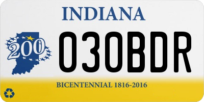 IN license plate 030BDR