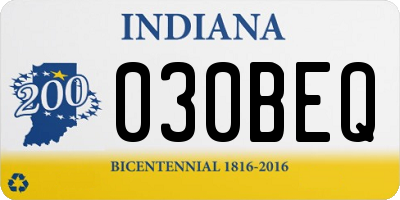 IN license plate 030BEQ