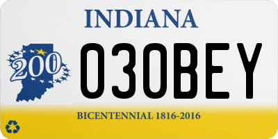 IN license plate 030BEY