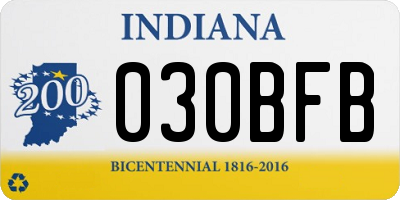 IN license plate 030BFB