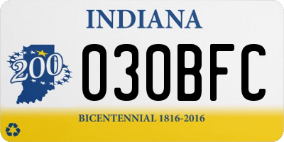 IN license plate 030BFC