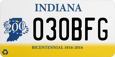 IN license plate 030BFG