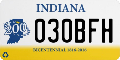 IN license plate 030BFH