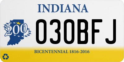 IN license plate 030BFJ