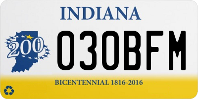 IN license plate 030BFM