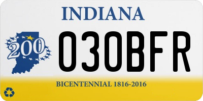 IN license plate 030BFR