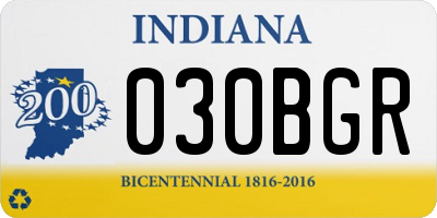 IN license plate 030BGR