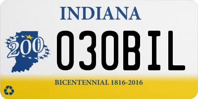 IN license plate 030BIL
