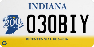 IN license plate 030BIY