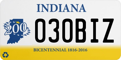 IN license plate 030BIZ