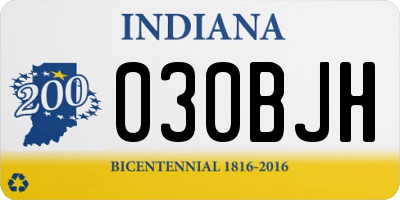 IN license plate 030BJH
